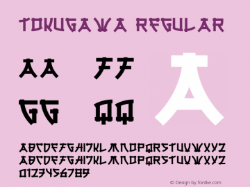 Tokugawa Version 1.00;August 10, 2021;FontCreator 13.0.0.2681 64-bit图片样张