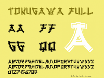 Tokugawa Full Version 1.00;August 10, 2021;FontCreator 13.0.0.2681 64-bit图片样张