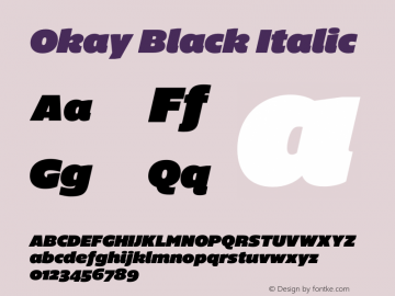 Okay Black Italic Version 1.1 | w-rip DC20190910图片样张