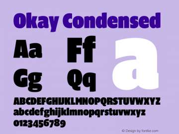 Okay Condensed Version 1.1 | w-rip DC20190910图片样张