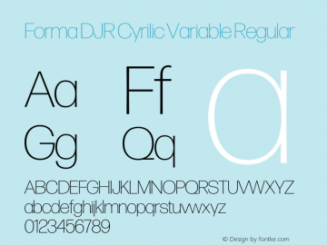 Forma DJR Cyrilic Variable Version 2.0图片样张