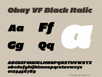 Okay VF Black Italic Version 1.000 | w-rip DC20190910图片样张