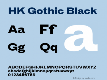 HK Gothic Black Version 1.200 | web-TT图片样张