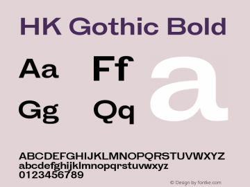 HK Gothic Bold Version 1.200 | web-TT图片样张