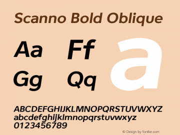 Scanno Bold Oblique 1.000图片样张