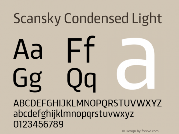 Scansky Condensed Light 1.000图片样张