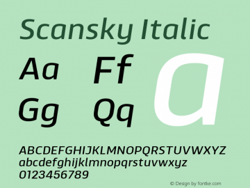 Scansky Italic 1.000图片样张