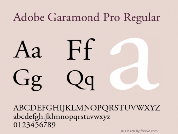 AGaramondPro-Regular Version 2.115;PS 2.000;hotconv 1.0.70;makeotf.lib2.5.5900图片样张