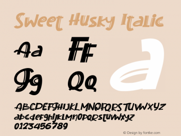 Sweet Husky Italic 1.00图片样张