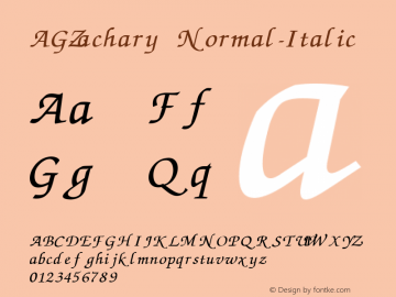 AG Zachary Normal-Italic 001.000图片样张