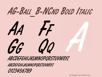 AG-Ball_B-NCnd-BoldItalic 1.000图片样张