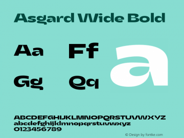 Asgard Wide Bold Version 2.003;FEAKit 1.0图片样张