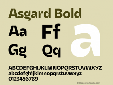 Asgard Bold Version 2.003;FEAKit 1.0图片样张