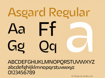 Asgard Regular Version 2.003;FEAKit 1.0图片样张