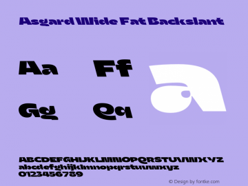 Asgard Wide Fat Backslant Version 2.003;FEAKit 1.0图片样张