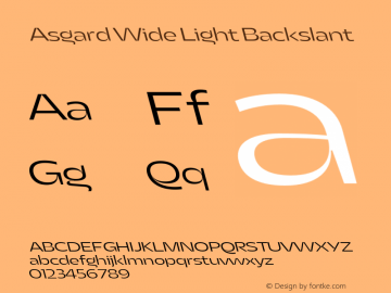 Asgard Wide Light Backslant Version 2.003;FEAKit 1.0图片样张