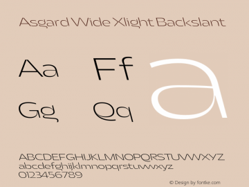 Asgard Wide Xlight Backslant Version 2.003;FEAKit 1.0图片样张