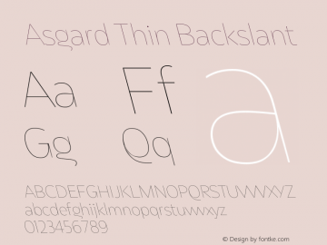 Asgard Thin Backslant Version 2.003图片样张