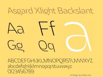 Asgard Xlight Backslant Version 2.003图片样张