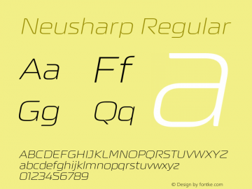 Neusharp W05 Extra Light Obl Version 1.00图片样张