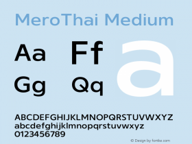 MeroThai Medium Version 1.000 | wf-rip DC20200505图片样张