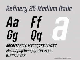 Refinery 25 Medium Italic Version 1.000;hotconv 1.0.109;makeotfexe 2.5.65596图片样张