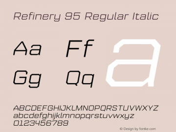Refinery 95 Regular Italic Version 1.000;hotconv 1.0.109;makeotfexe 2.5.65596图片样张