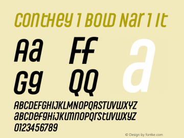 Conthey Bold Nar 1 It Version 1.000 | web-TT图片样张