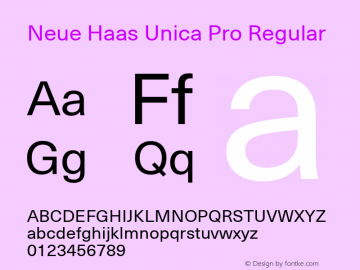 Neue Haas Unica Pro Version 1.1图片样张