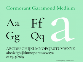 Cormorant Garamond Medium Version 3.614图片样张