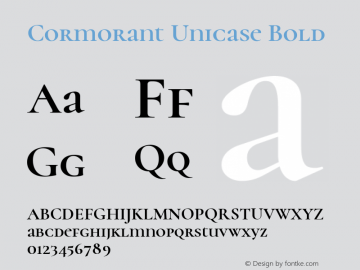 Cormorant Unicase Bold Version 3.614图片样张
