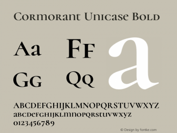 Cormorant Unicase Bold Version 3.614;FEAKit 1.0图片样张