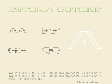 Estoria Outline Version 1.00;August 2, 2021;FontCreator 13.0.0.2672 64-bit图片样张