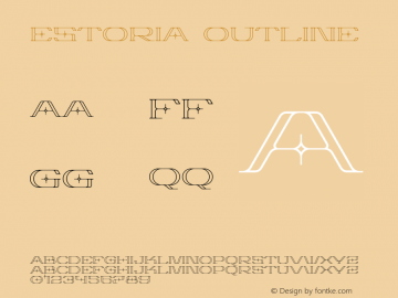 Estoria Outline Version 1.00;August 18, 2021;FontCreator 13.0.0.2672 64-bit图片样张