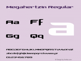 MegahertzIn Macromedia Fontographer 4.1.5 6/20/02图片样张