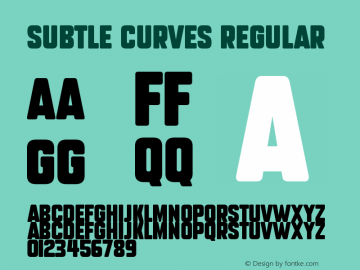 Subtle Curves Version 1.00;August 18, 2021;FontCreator 12.0.0.2567 64-bit图片样张