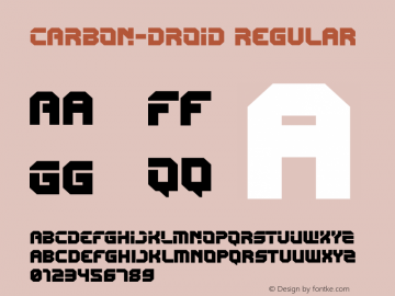 CARBON-DROID Version 1.001;Fontself Maker 3.5.7图片样张
