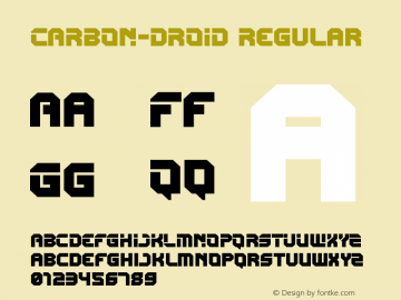 CARBON-DROID Version 1.001;Fontself Maker 3.5.7图片样张
