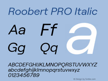 Roobert PRO Regular Italic Version 1.002图片样张