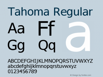 Tahoma Version 0.001图片样张