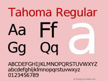 Tahoma Version 0.001图片样张