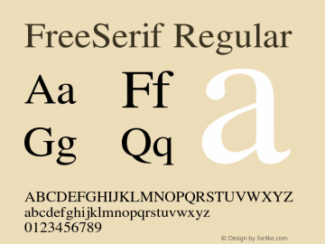 FreeSerif Version 0412.2263图片样张