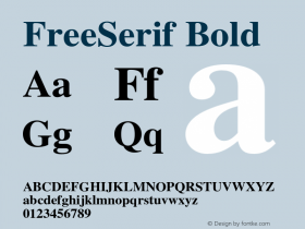FreeSerif Bold Version 0412.2268图片样张