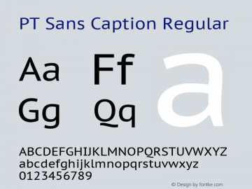 PT Sans Caption Regular Version 2.004图片样张