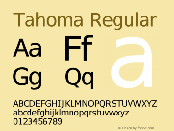 Tahoma Version 0.001图片样张