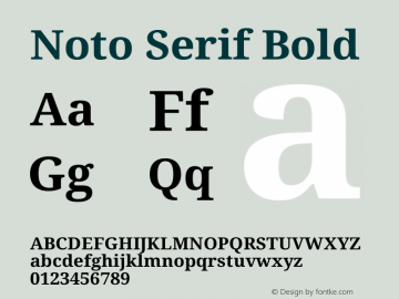 Noto Serif Bold Version 1.03图片样张