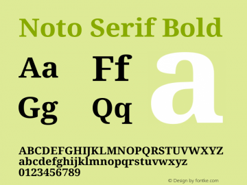 Noto Serif Bold Version 1.03图片样张