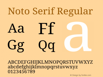 Noto Serif Version 1.03图片样张