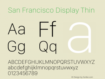 San Francisco Display Thin 10.0d46e1图片样张