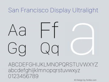 San Francisco Display Ultralight 10.0d46e1图片样张